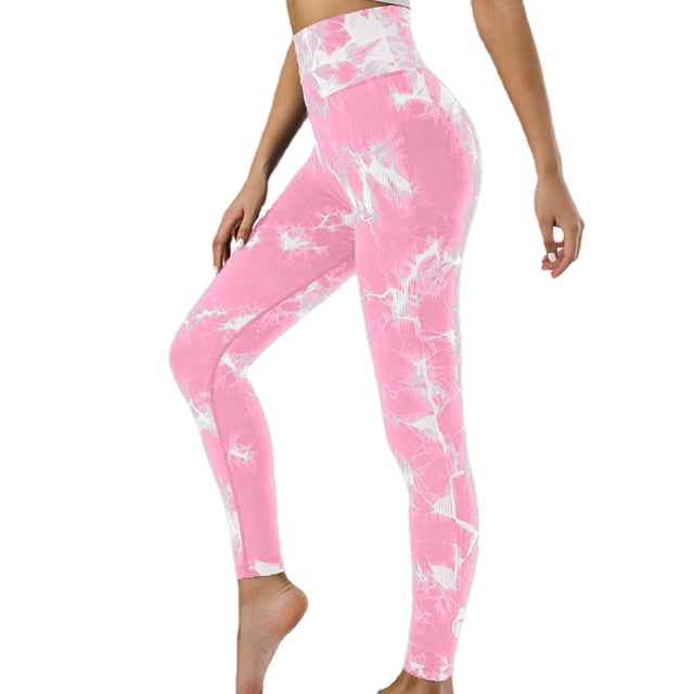 Gibobby Yoga pants mujer Pantalones ajustados de color melocotón para levantamiento de cadera para mujer(Rosa,CH)