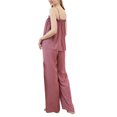 thumbnail image 5 of Coduop Women Two Piece Pajama Set Sleepsuit Loose Sleepwear Long Pant Loungewear Set, 5 of 6