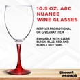 thumbnail image 3 of Nuance Wine Glasses by ARC 10.5 oz. Set of 10, Bulk Pack - Restaurant Glassware, Perfect for Red Wine, White Wine, Cocktails - Red, 3 of 5