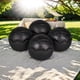 thumbnail image 5 of Gorros para patas de silla de Camping cubierta de goma para pies accesorios para sillas de pesca (negro) 4 Uds., 5 of 9