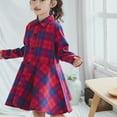 thumbnail image 6 of Esaierr Little Girls Plaid Shirt Dress for Toddler Kids Long Sleeve A-Line Princess Dresses Spring Autumn Casual Skirt 3-11 Years, 6 of 8