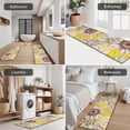 thumbnail image 5 of Yellow Sunflower Bud Leaf Pattern Kitchen Rugs Sets Of 3,Kitchen Runner Rugs Non Skid Washable,Decorative Kitchen Floor Mats for Kitchen,Sink,Laundry,17"x30"+ 17"x47" + 17"x59", 5 of 6