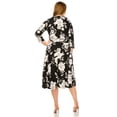 thumbnail image 4 of Women's Plus Size Floral Pattern Print Faux Wrap Dress, 4 of 4