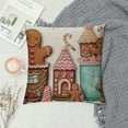 thumbnail image 2 of COMIO  Christmas Pillow Covers,Pillow Cover,Pink Gingerbread Pillow Covers,Gingerbread Coffee Decor,Pink Christmas Decor, 2 of 5