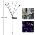 thumbnail image 2 of Solar Garden Lights, New Upgraded 2 Pack Solar Swaying Starburst Light, Waterproof Fireworks Outdoor Lights, Yard Patio Pathway Decoration, Purple, 2 of 15
