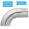 thumbnail image 3 of Uxcell 1 1/2in Sanitary Hose Barb Fitting, 90 Degree Elbow Hose Barb Pipe Fitting Single End Hose Barbed 304 Stainless Steel for Brewery Winery Food, 3 of 6
