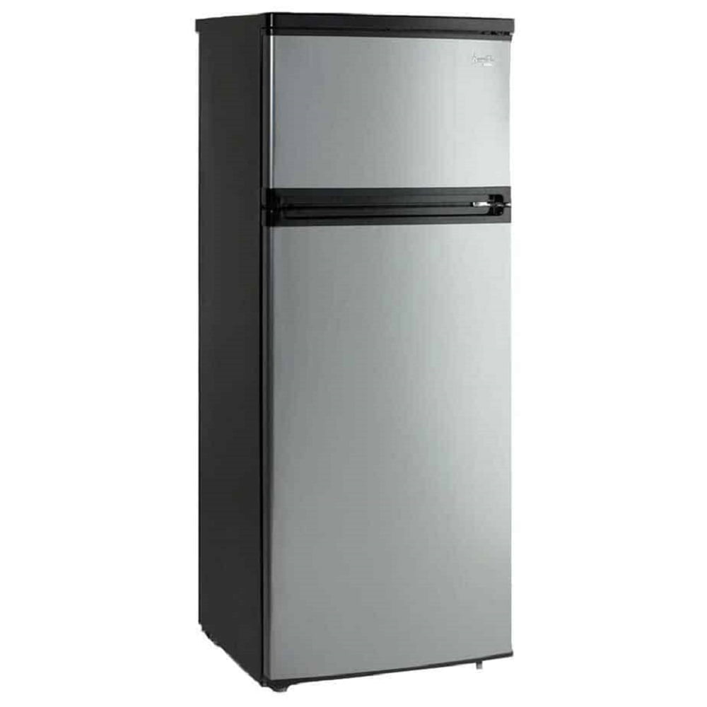 Avanti 7.4 Cu. Ft. Two Door Apartment Size Refrigerator - Black w/Platinum Finish