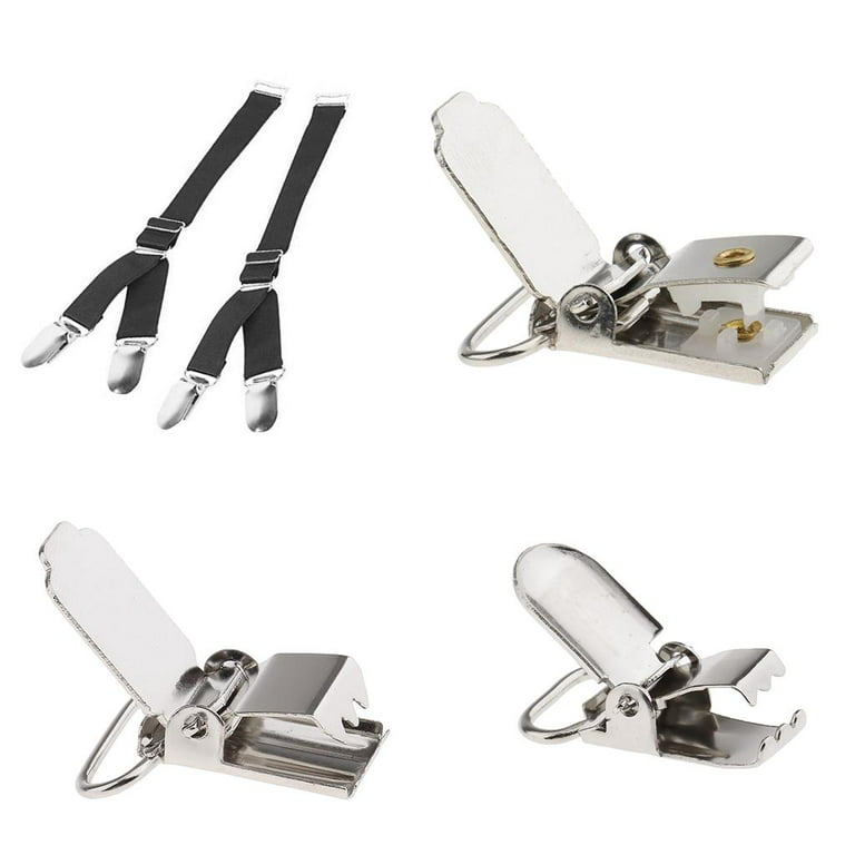 20 Pieces 1'' Metal Suspender Clips Webbing Strap Holder Craft Hooks 