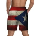 thumbnail image 2 of Mens Swim Trunks Retro Puerto-Rico-Flag Quick Dry Board Shorts with Compression Liner, 2 of 2