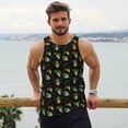 thumbnail image 6 of Cauagu Bee Floral Print Men's Sleeveless Muscle Shirts,Tank Tops Quick Dry Workout Tank Top Gym Muscle Tee Fitness Bodybuilding T Shirt for Men-X-Large, 6 of 7