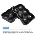 thumbnail image 5 of Uxcell Ice Tray, 6x2 Inch Ice Ball Maker,Reusable Black Round Silicone Ice Tray, 5 of 6