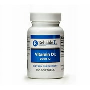 موثوق 1 فيتامين D3 Softgels ، 2000 وحدة دولية ، 100 كونت