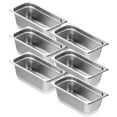 thumbnail image 6 of KFFKFF Set of 6 Hotel Pans, 1/3 Size with Anti-Jam Feature, 0.8mm Stainless Steel Construction, 4-Inch Depth for Commercial Table Use, Suitable for Catering and Food Storage,, 6 of 9