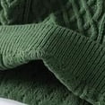 thumbnail image 4 of Babcutegg Big and Tall Mens Cable Knit Sweater Crew Neck Long Sleeve Loose Fit Warm Casual Comfy Sweaters Size 4XL, 4 of 7