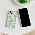 thumbnail image 6 of Cartoon Cute Avocado Flower Hard  for iPhone Case (Green,iPhone 12), 6 of 6