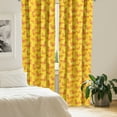 thumbnail image 2 of Ambesonne Butterfly Window Curtains, Floral Winged Animals, Each 28" W x 95" L, Earth Yellow Burnt Orange, 2 of 4