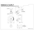 thumbnail image 2 of Kingston Brass Royale Trim Only for Single Handle Shower Faucet, 2 of 2