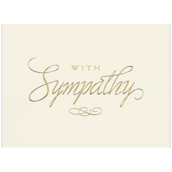JAM Sympathy Card Sets, Gold Sympathy, 25/Pack