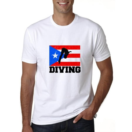Puerto Rico Olympic - Diving - Flag Men's T-Shirt
