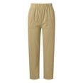 thumbnail image 4 of Tiweut Sweatpants for Women Corduroy Straight Leg Elastic Waist Long Solid Color Casual Trousers, 4 of 4