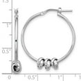 thumbnail image 2 of 925 Sterling Silver Rhodium Plated Polished Love Knot Hoop Earrings 32.5x27.5mm Wide 4mm Thick Hoop Earring for Women, 2 of 2