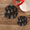 thumbnail image 2 of GZHJMY Cartoon Beautiful Christmas Tree Round Cotton Heat Resistant Trivets Potholders 2PCS, Weave Pot Holder for Kitchen Non-Slip Dining Plate Mat Handmade Hot Mats for Kitchen Pans Bowl Teapot, 2 of 7
