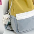 thumbnail image 2 of mochila escolar Bolso de campus para niñas, Bolso informal de lona, ​​color Clash para adolescentes estudiantes (amarillo), 2 of 8