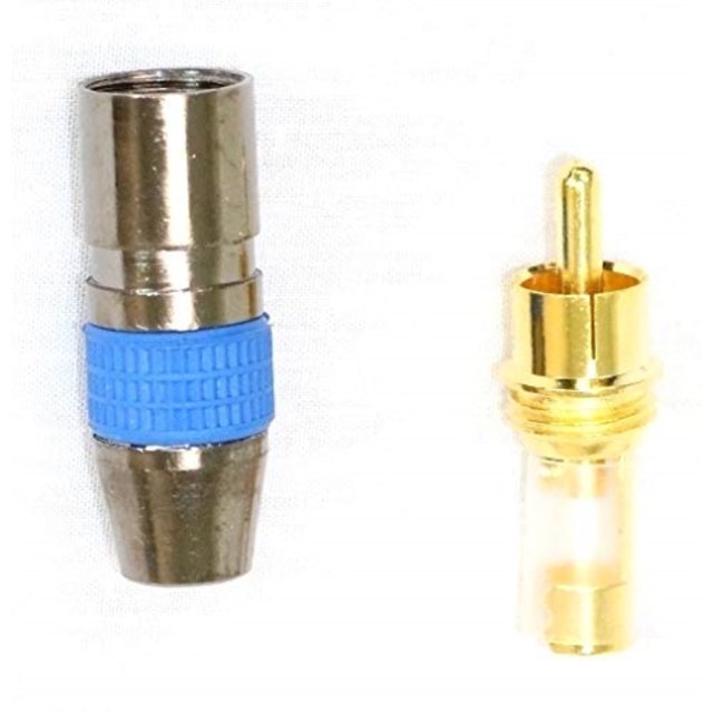 Connecteur Mâle RCA Couleur Or Uniquement