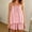 Pink, variant on Women Relaxed Matching Short Lounge Sleep Set Gingham Plaid Spaghetti Strap Smocked Ruffle Cami Top and Loose Shorts Daily Summer Outfits Pink L