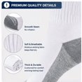 thumbnail image 5 of 6 Pairs Breathable Crew Socks for Men Women, Loose Top Stretch Cotton Socks, Soft Casual Comfort Socks for Daily Activities, 5 of 5