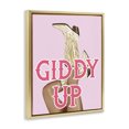 thumbnail image 3 of Stupell Industries Eclectic Giddy Up Cowgirl Phrase Gold Floating Frame Canvas Art, 25 x 31, by Ziwei Li, 3 of 7