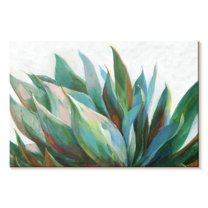 Elephant Stock Vibrant Agave Wall Art - Horizontal Canvas Wall Art - Living Room Wall Decor - Floral And Botanical Canvas - Beige And Gray Decor By Danhui Nai - 45" x 30"