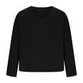 thumbnail image 4 of HOOMEUMY Mens Cotton Linen Shirts Deals V-Neck Tops Slim Fit Design Casual Basic Long Sleeve Shirts Fashion 2024 Trendy Classic Solid Blouse Black XL, 4 of 6