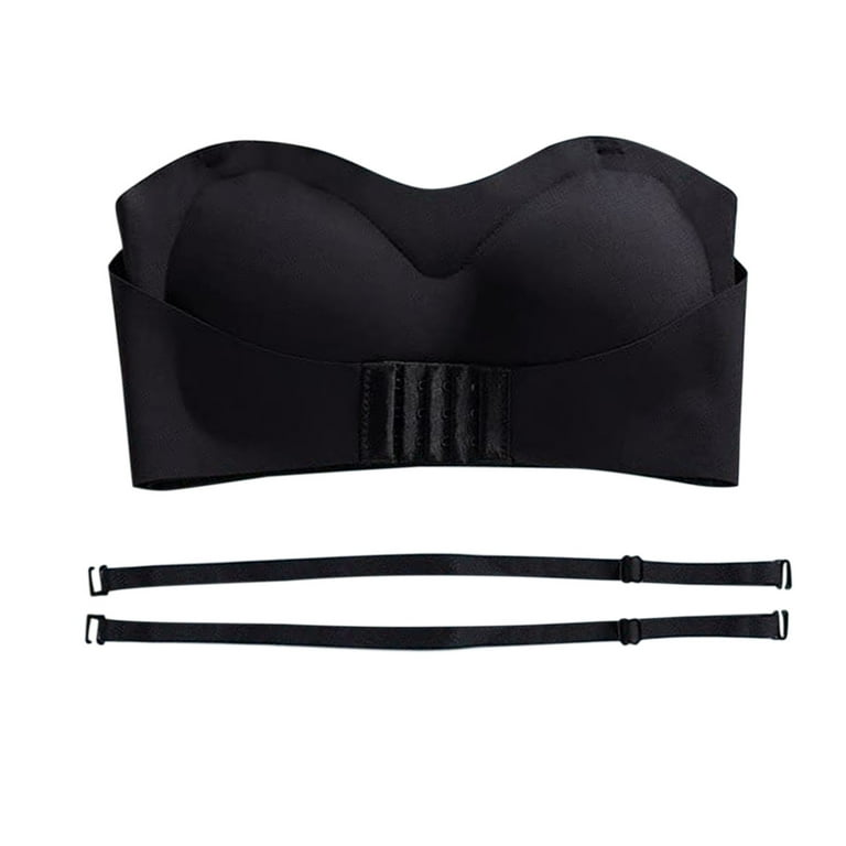 Cathalem Backless Bras for Dresses Large Bust Women Lingerie Strapless  Front Buckle Lift Bra Bra Hooks Replacement Heavy Duty Underwear Black  Medium 