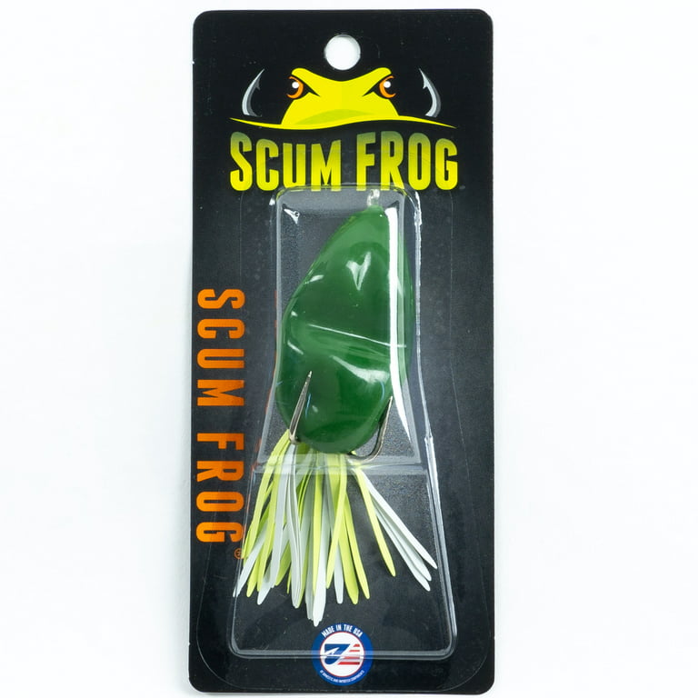 Scum Frog 3/8 oz Big Foot, Camo, Top Water Hollow Body Frog Lure