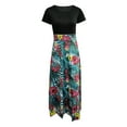 thumbnail image 4 of PATLOLLAV Summer Dresses Womens Short Sleeve Floral Boho Print Long Dress Ladies Casual Dress, 4 of 5
