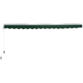 thumbnail image 3 of Outsunny 12' x 8' Green Manually Retractable Patio Awning, UV Resistant, 3 of 11