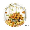 thumbnail image 2 of Linnome Fall Party Supplies Thanksgiving Paper Plates Paper Plates, Napkins, Pumpkin, Autumn, Maple Leaf Pattern for Thanksgiving Harvest Party Decorations, 2 of 6
