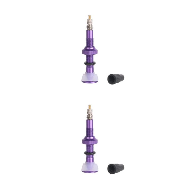 relayinert Tire Valve Replaced Part Cycling Accessories Craftsmanship Wheel Core Biking Accessories Demountable Design Tubeless Stem Purple 2Set