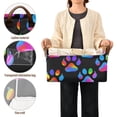 thumbnail image 5 of 2 Pack Collapsible Storage Bins Fabric Shelf Baskets with Handles Closet Organizer Neon Dog Paw 16.9x11.4x7.7, 5 of 8