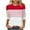 Red, variant on Fancifize Women's Casual Color Block Shirts 3/4 Sleeve Crew Neck Tunic Tops Loose Going Out Pullover Top Fall Trendy Outfits