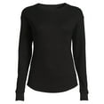 thumbnail image 4 of Time and Tru Women's Thermal Top with Long Sleeves, 4 of 5