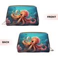 thumbnail image 3 of Xecao Underwater Plant Octopus Print Fashion Makeup PVC Bag Large Capacity Travel Cosmetic Bag for Women Organizer Toiletry Clutch, 3 of 8