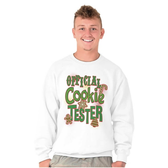 Funny Christmas Official Cookie Tester Sweatshirt for Men or Women Brisco Brands S
