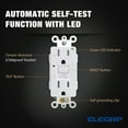thumbnail image 4 of GFCI Outlet w/Nightlight, 15 Amp Self-Test GFI Electrical Outlet, Thinner Design, Tamper Resistant GFCI Receptacle, Ground Fault Receptacle w/Screw Wall Plate, UL Listed, White, 4 of 7