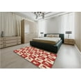 thumbnail image 5 of Ahgly Company Machine Washable Indoor Round Transitional Red Area Rugs, 7' Round, 5 of 7