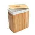 thumbnail image 3 of GoDecor Panier à Linge en Bambou 2 Sections Bac de Rangement pour Vêtements, 3 of 6