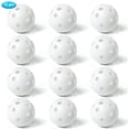 thumbnail image 2 of Practice Golf Balls Limited Flight Golf Balls 40mm Hollow Plastic Golf Training Balls Colored Airflow Golf Balls for Swing Practice Driving Range Home Use Indoor 12 Pack, 2 of 7