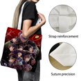 thumbnail image 3 of Dream SMP Bolso de tela con estampado de lienzo para mujer, bolsa de compras reutilizable y estética, con cremallera interior, regalo para mujer,40*45cm., 3 of 6