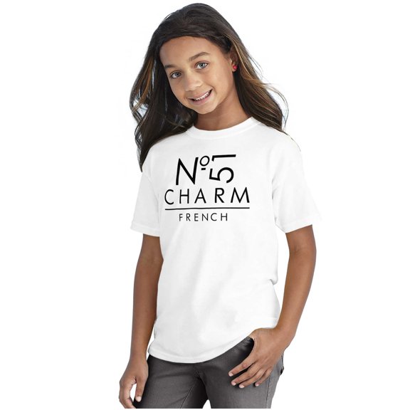Number 51 Charm French Stylish Girls Kids T Shirt Tees Teen Brisco Brands XS